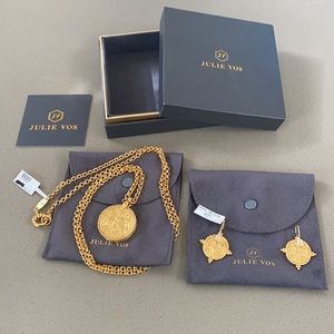 Julie Vos coin necklace and coin